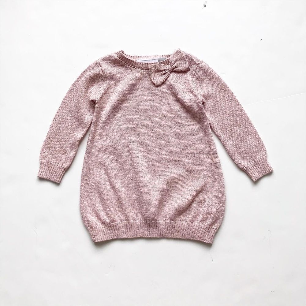 The children’s place knit bow sweater EUC 12-18m